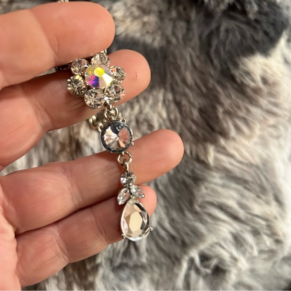 Mariell elegant rivoli glass stone y drop necklace NWT - Picture 2 of 9